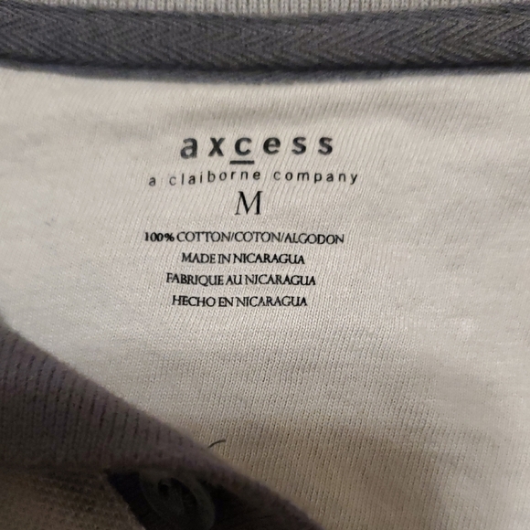 Axcess Men's Polo Shirt in Gray with Stripes - Picture 2 of 7